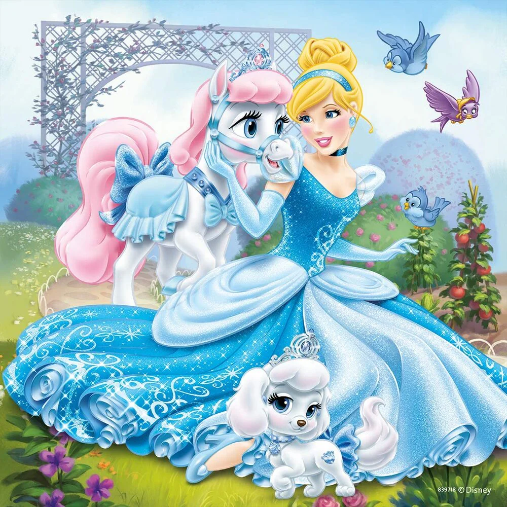Ravensburger Puzzle 3 x 49pc - Disney Palace Pets - Belle, Cinderella, Rapunzel - Image 2