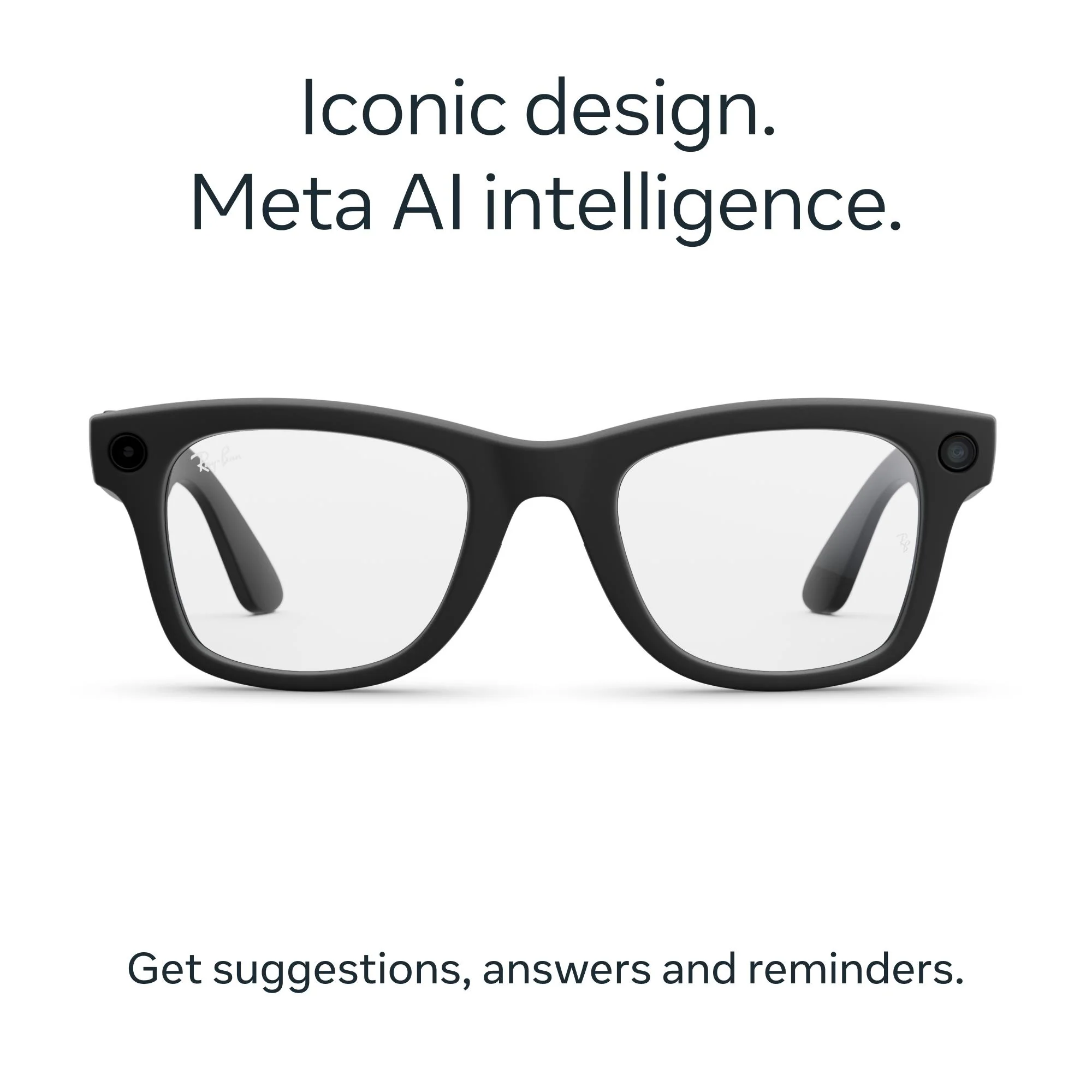 Ray-Ban | Meta Wayfarer Large Gen 2 AI Glasses (Matte Black/Clear) - Image 2
