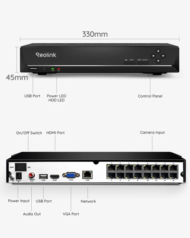 Reolink 12MP PoE Security System CCTV 16-Channel NVR with 2 POE Video Doorbell - Image 10