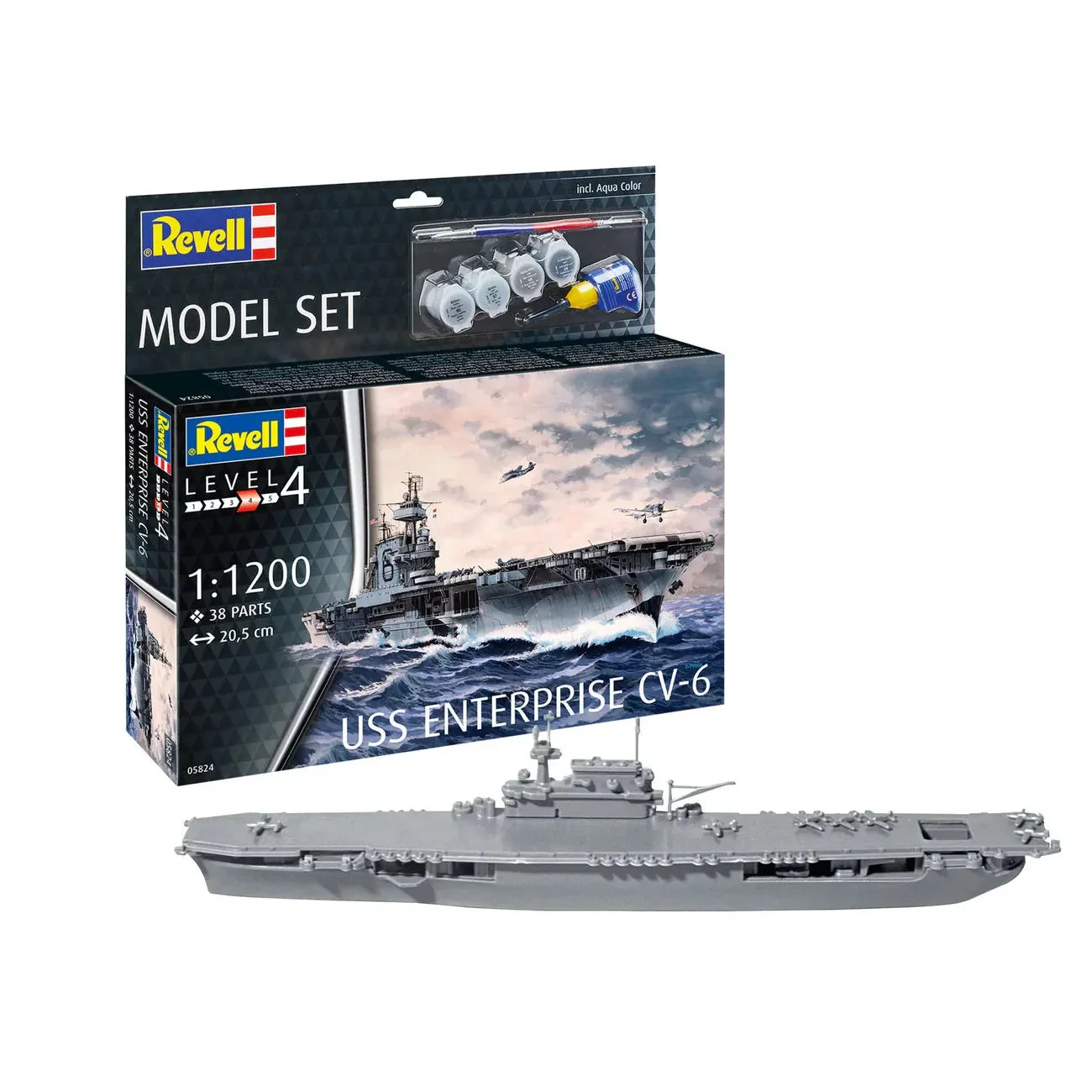 Revell 1/1200 Model Set Uss Enterprise Cv-6