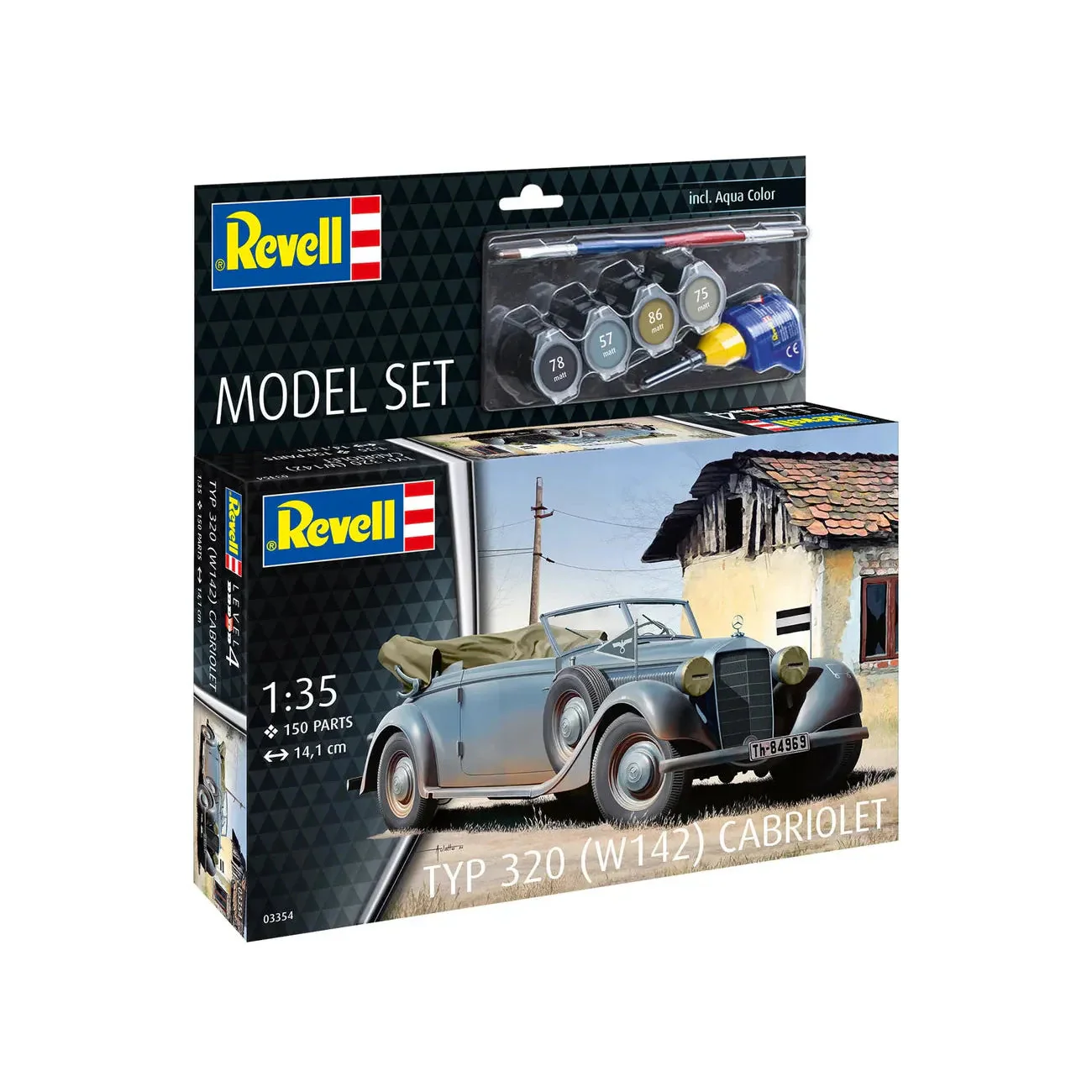 Revell 1/35 Model Set Typ 320 (W142) Cabriolet - Image 2