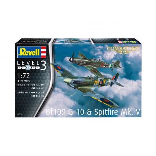 Revell 1/72 Bf109G10 and Spitfire Mk.V Combat Set - Image 3