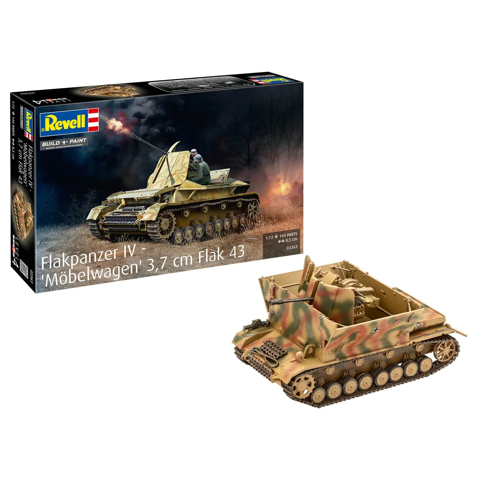 Revell 1/72 Flakpanzer IV "Mobelwagen" 3.7cm Flak 43 - Image 2