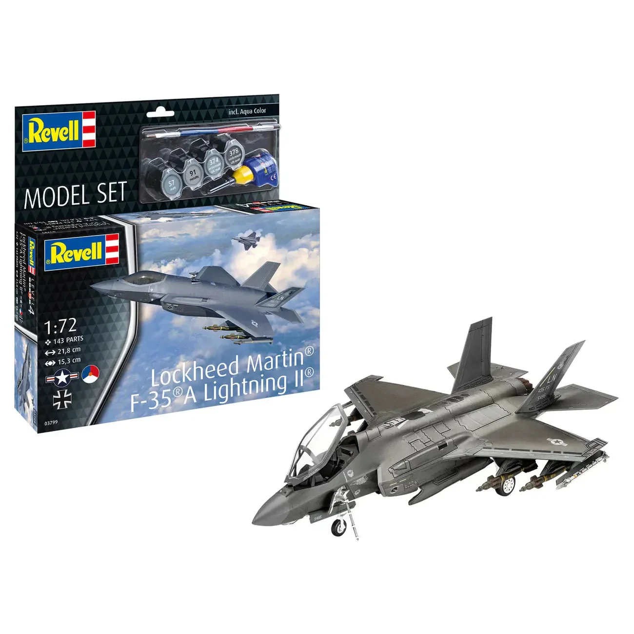 Revell 1/72 Model Set Lockheed Martin F-35 A Lightning II