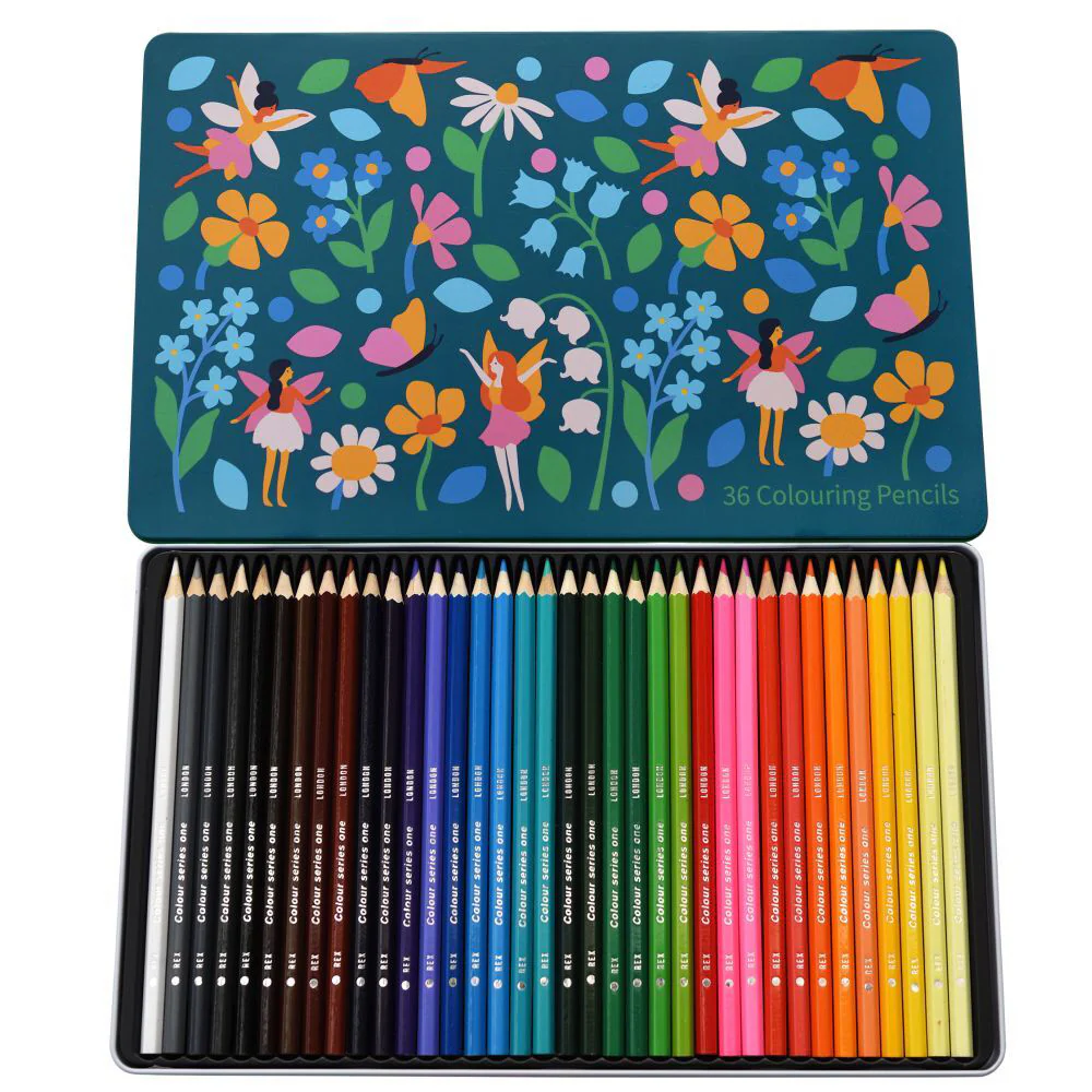 Rex London Colouring Pencils Drawing Stationery 3y+ (Fairies) [36-Pieces]