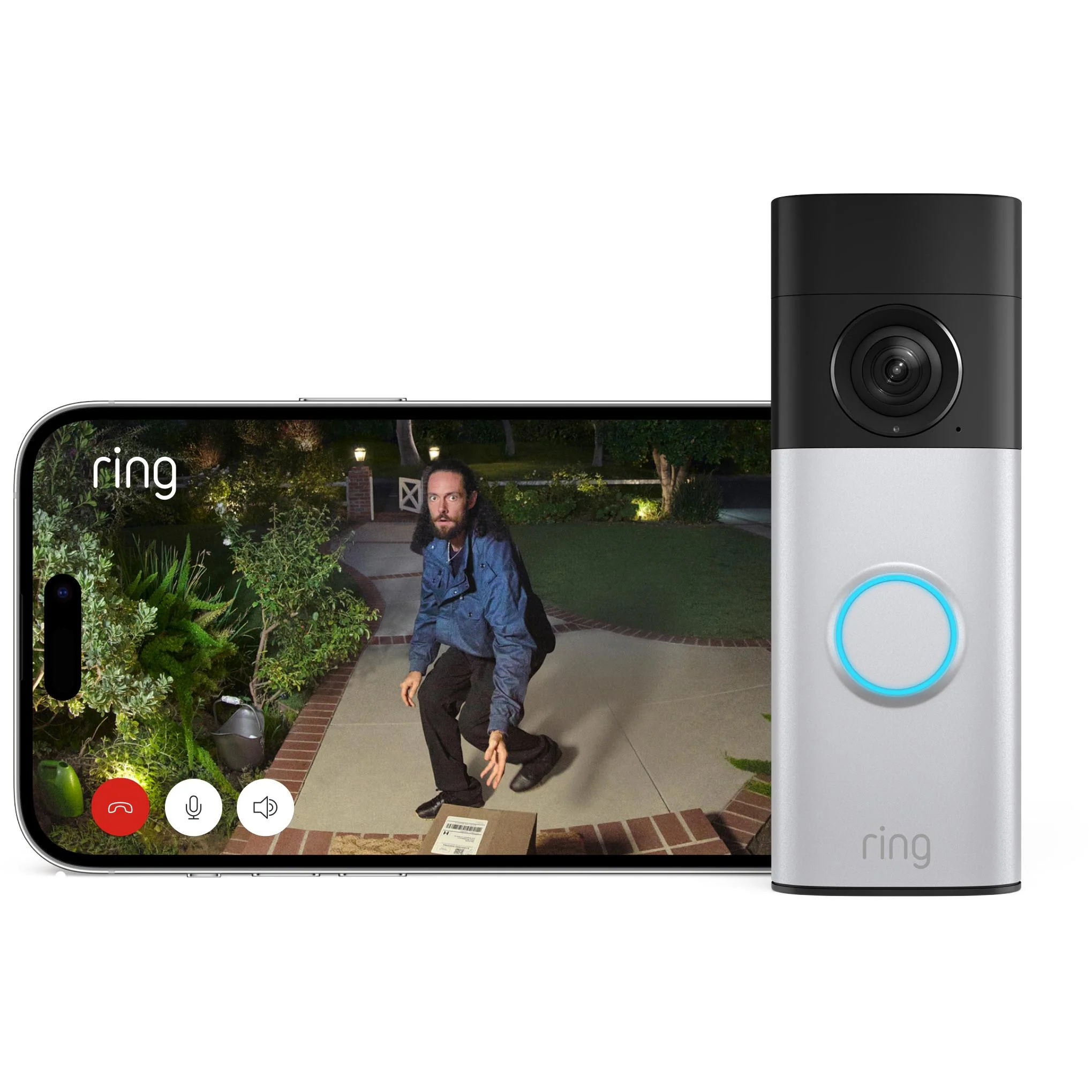 Ring Battery Video Doorbell Plus 2nd Gen with Chime 3rd Gen (Nickle Silver) - Image 5