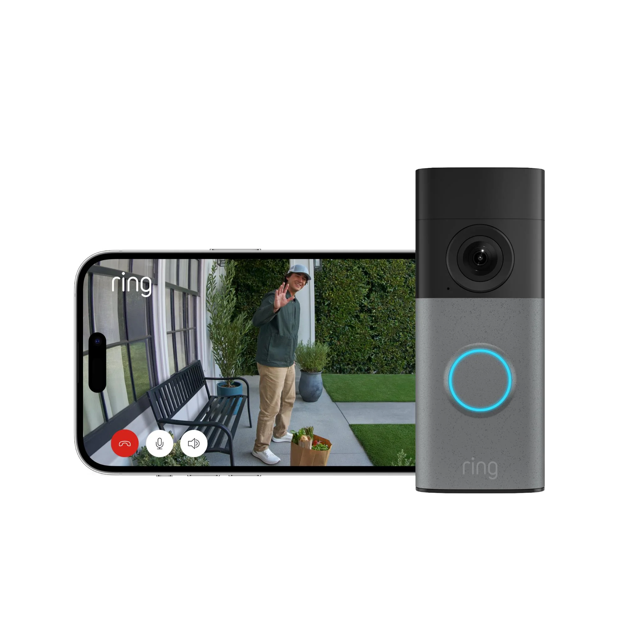 Ring Wired Video Doorbell 2nd Gen Plug-in (Speckled Grey) - Image 5