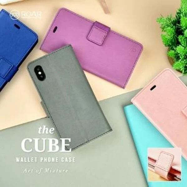 Roar Rich Diary [The Cube] Wallet Case for Galaxy S24 Ultra (Pink)