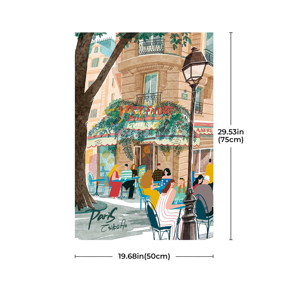 Robotime 1000-Pieces Leisure in Paris Puzzle - Image 3