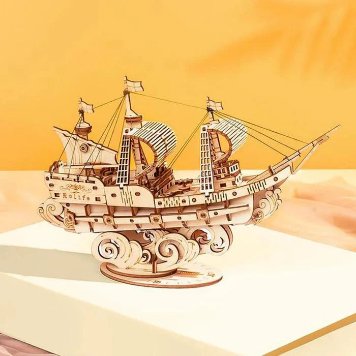 Robotime Classical 3D Wooden Sailing Ship - Image 3
