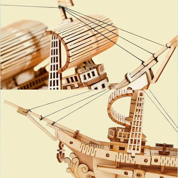 Robotime Classical 3D Wooden Sailing Ship - Image 4