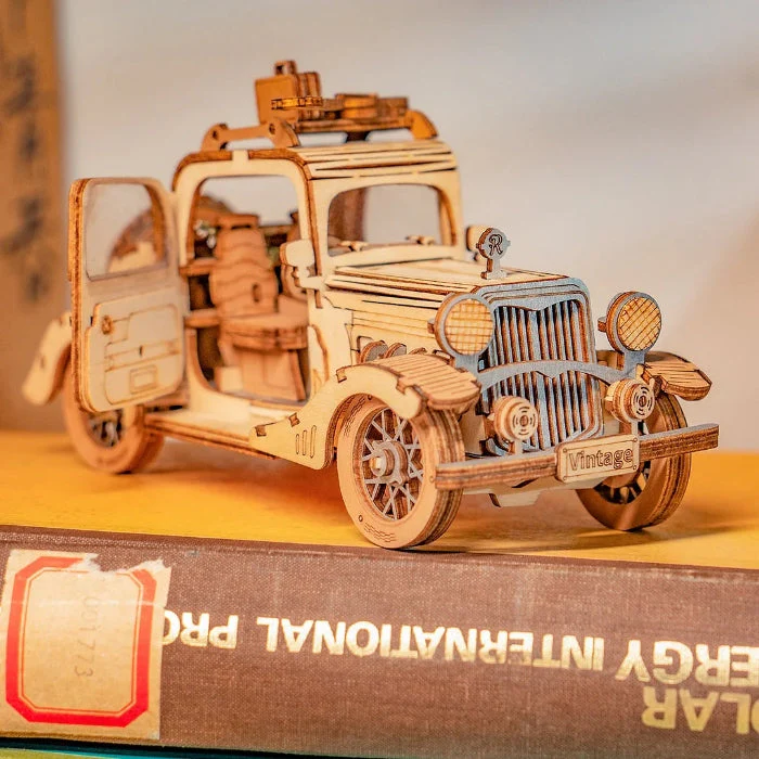Robotime Classical 3D Wooden Vintage Car - Image 5