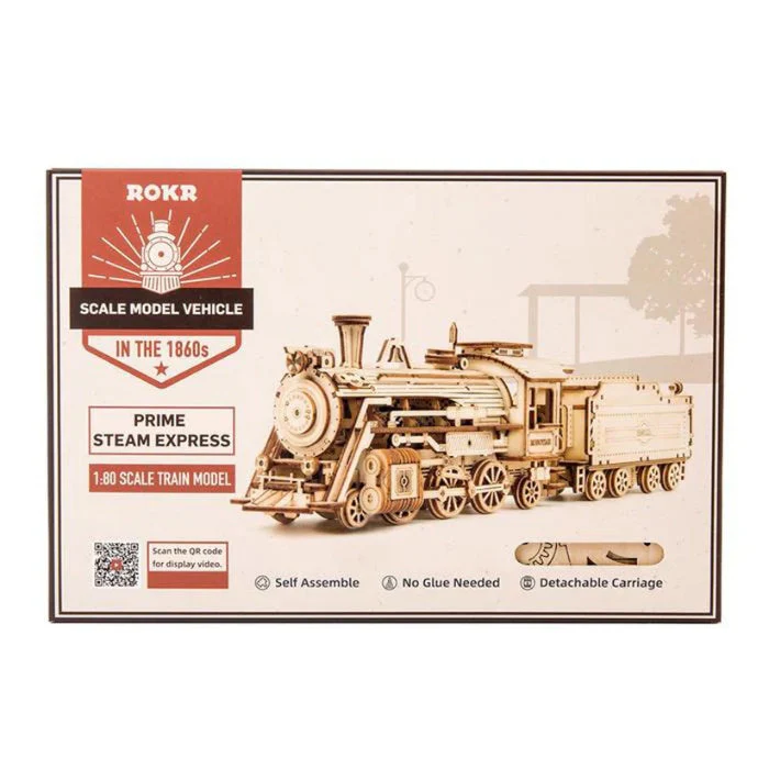 Robotime DIY 1/80 Prime Steam Express Train - Image 2
