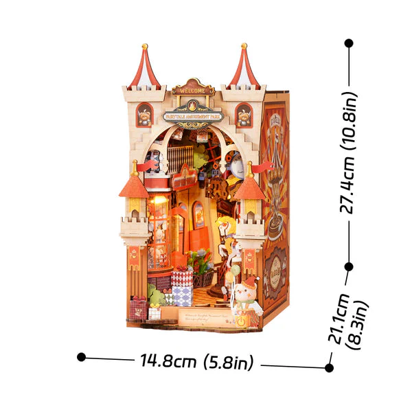 Robotime DIY Bookends Kit Fairytale Amusement Park - Image 3