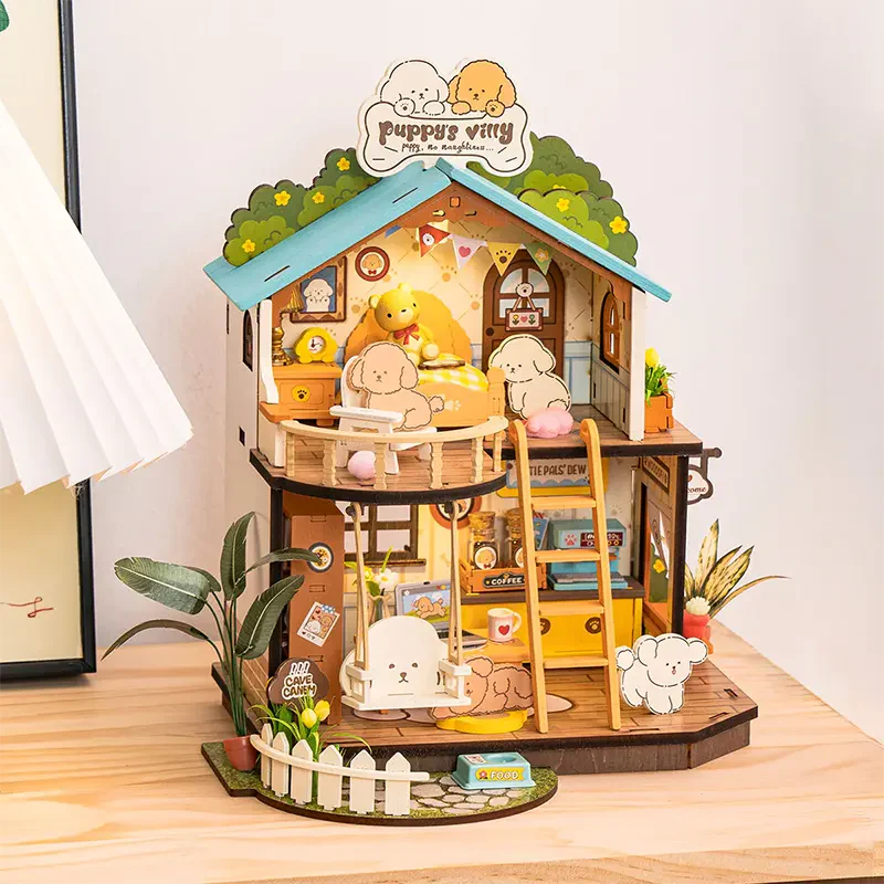 Robotime DIY Mini House Puppys Cozy Villa - Image 2
