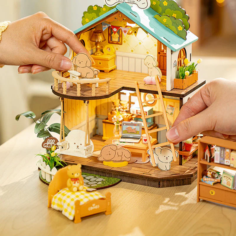 Robotime DIY Mini House Puppys Cozy Villa - Image 3