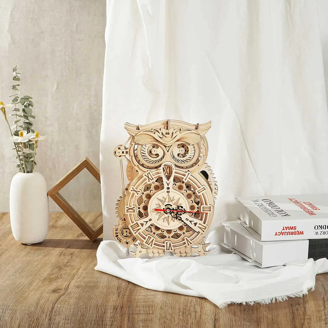 Robotime Mechanical Models Owl Clock - Image 3