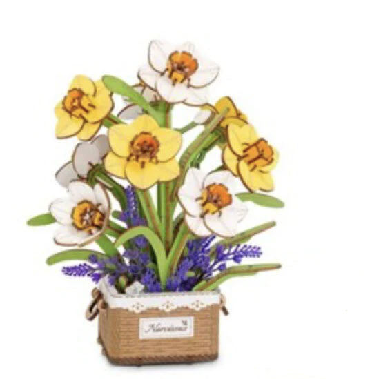Robotime Wood Bloom Narcissus (Daffodil) - Image 2