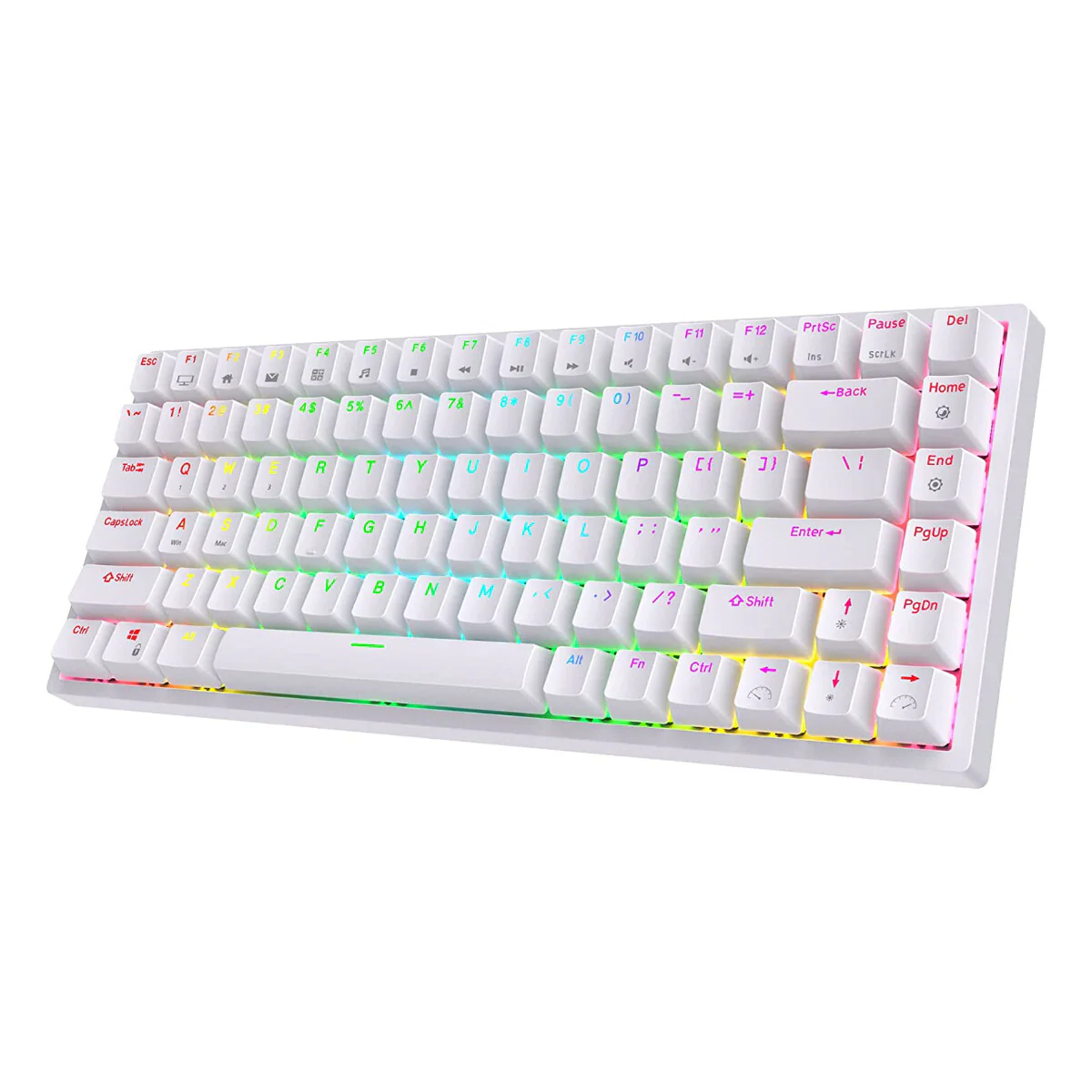 Royal Kludge RK84 Tri Mode RGB Hot Swap Mechanic Keyboard (White - Red Switch)
