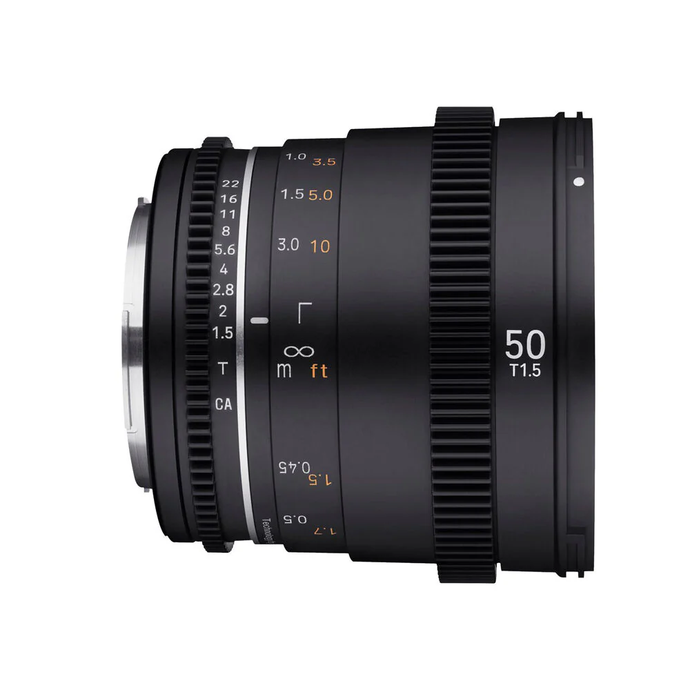 Samyang 50mm T1.5 MK2 VDSLR Lens For Canon EF Full Frame (Black) - Image 5