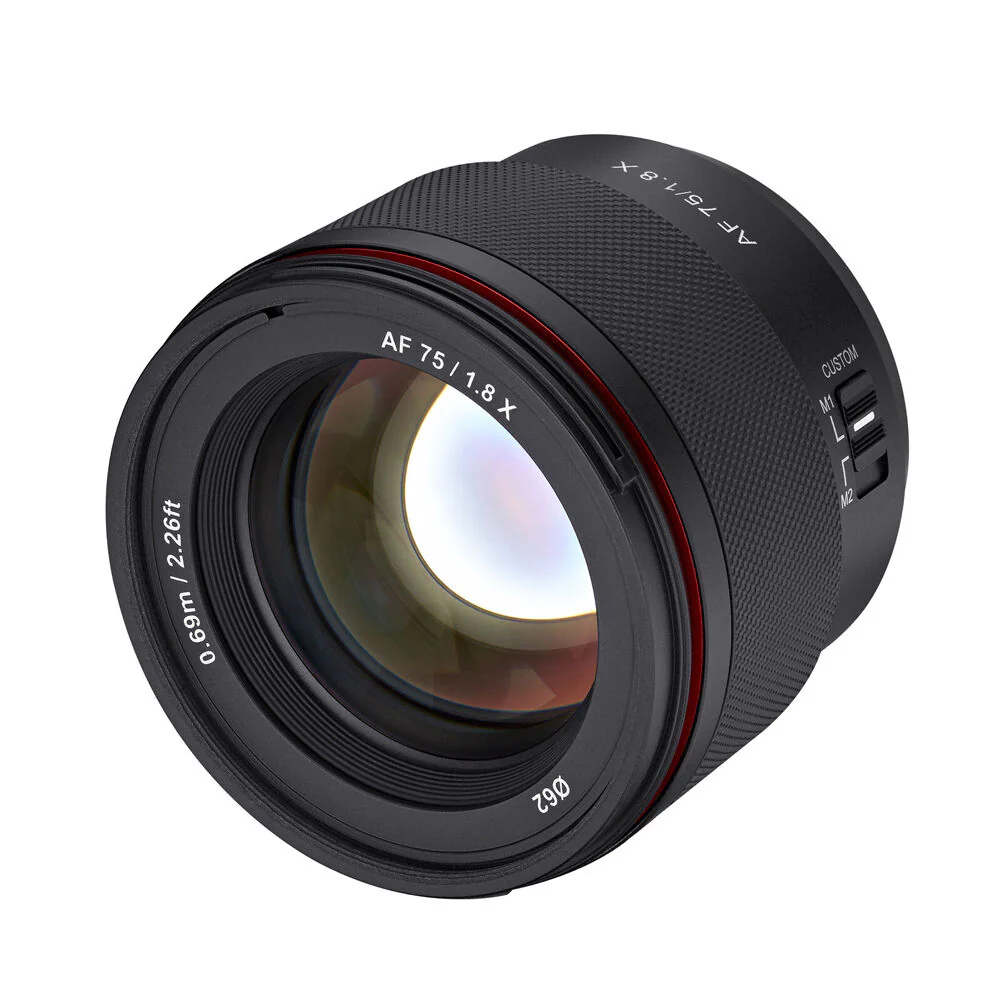 Samyang 75mm F1.8 AutoFocus UMC II Lens For Fuji X APS-C (Black)