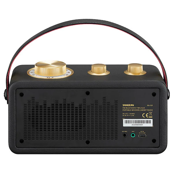Sangean RA-101 BT Speaker with FM Radio (Black) - Image 5