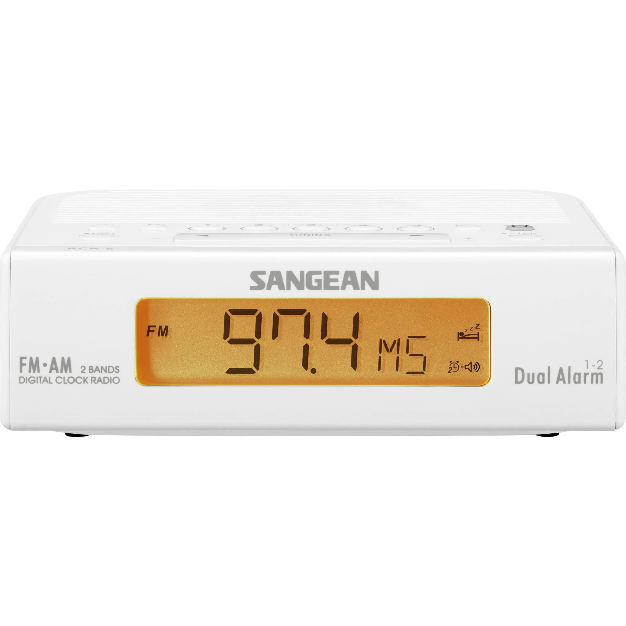 Sangean RCR-5 AM/FM Clock Radio (White)