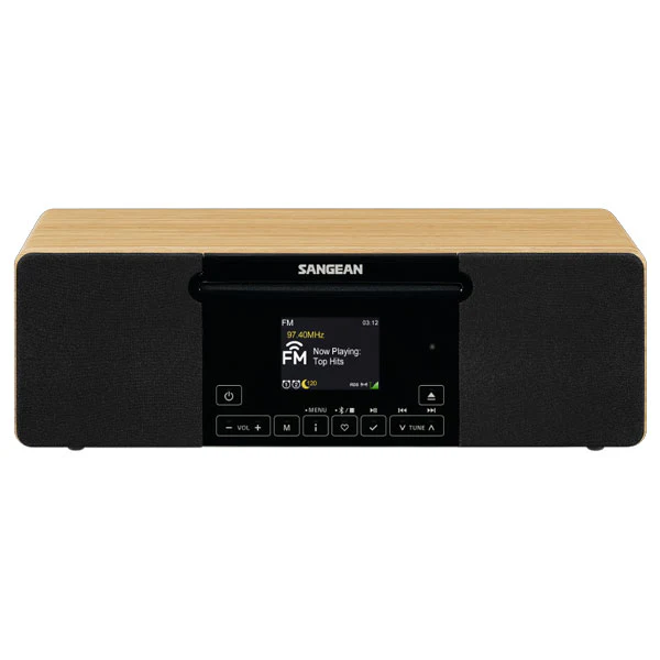 Sangean WR-60 AM/FM-RDS CD Bluetooth Wooden Cabinet Radio - Natural Maple