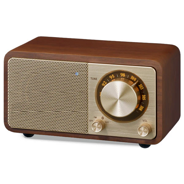 Sangean WR-7 PLUS FM/BT Wooden Cabinet Radio - Vintage Walnut - Image 2