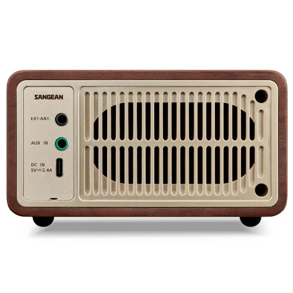 Sangean WR-7 PLUS FM/BT Wooden Cabinet Radio - Vintage Walnut - Image 3