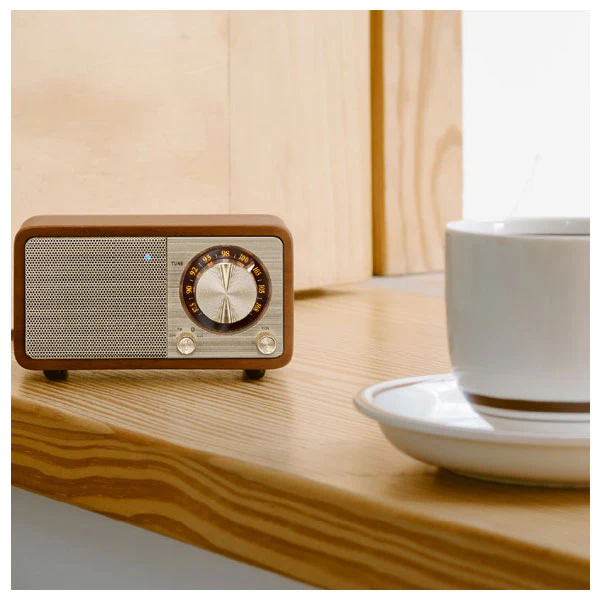 Sangean WR-7 PLUS FM/BT Wooden Cabinet Radio - Vintage Walnut - Image 4