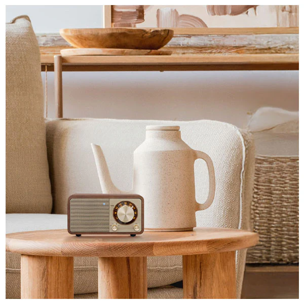Sangean WR-7 PLUS FM/BT Wooden Cabinet Radio - Vintage Walnut - Image 5