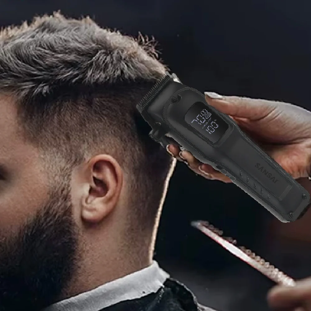 Sansai Cordless Hair Clipper Ultra Quiet Digital Display 2400mAh Battery - Image 2
