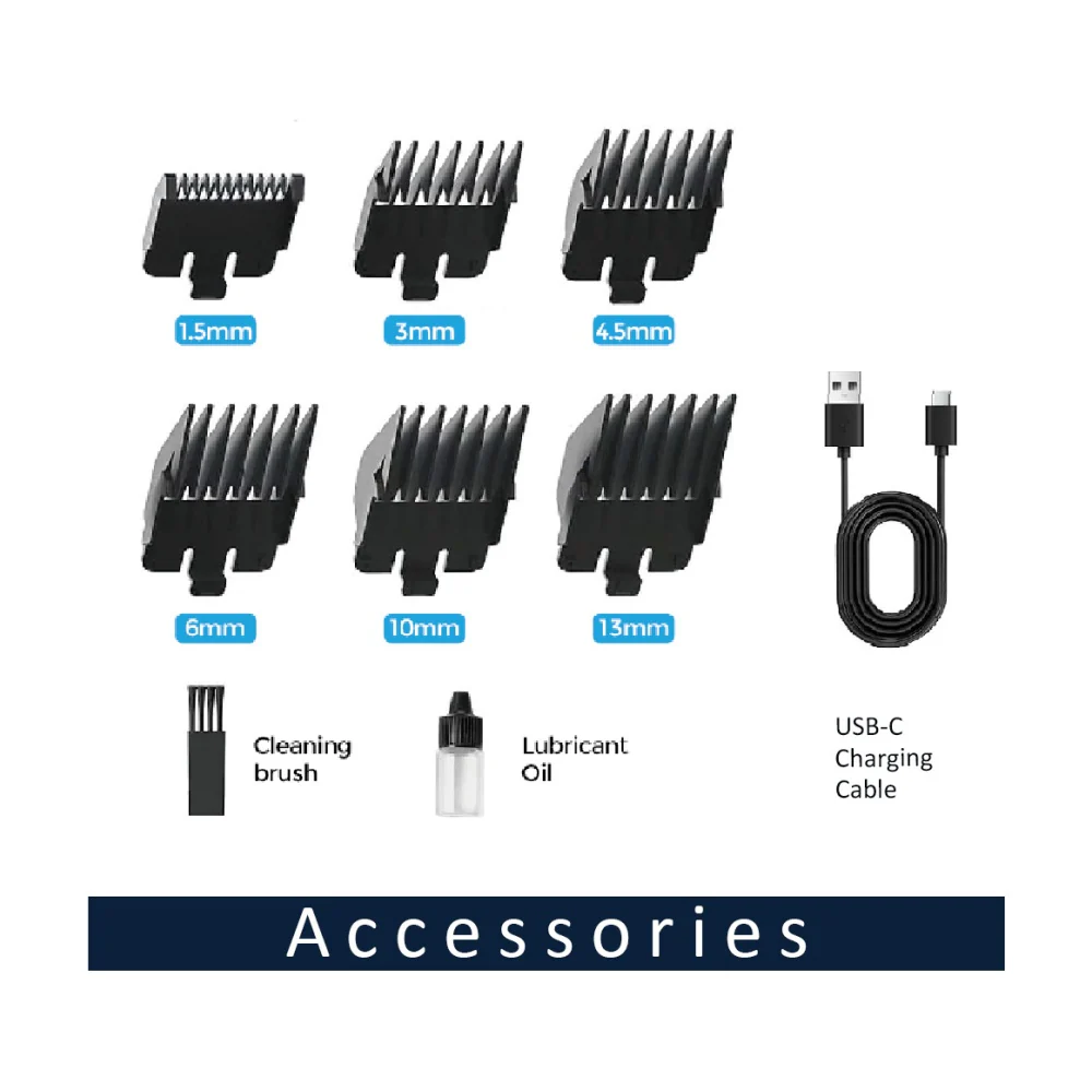 Sansai Cordless Hair Clipper Ultra Quiet Digital Display 2400mAh Battery - Image 3