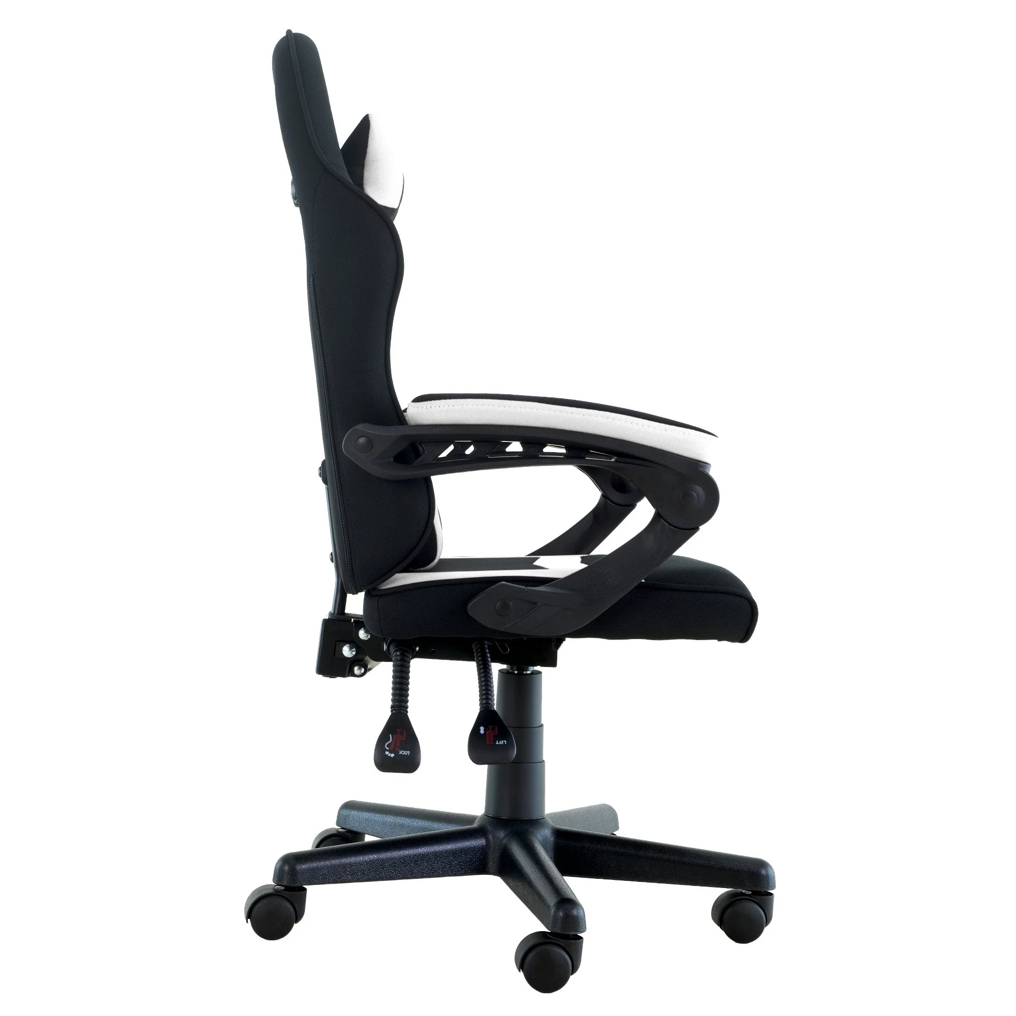 Sarantino Antre Adjustable Height  Gaming Chair  (Black/White) - Image 4