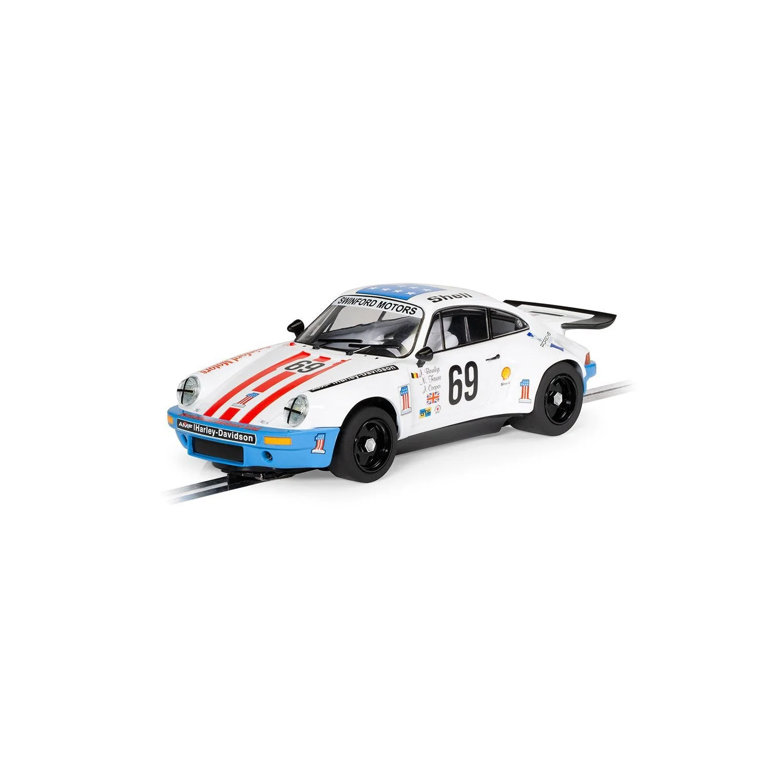 Scalextric Porsche 911 Carrera RSR 3.0 Slot Car: 6th Lemans 1975