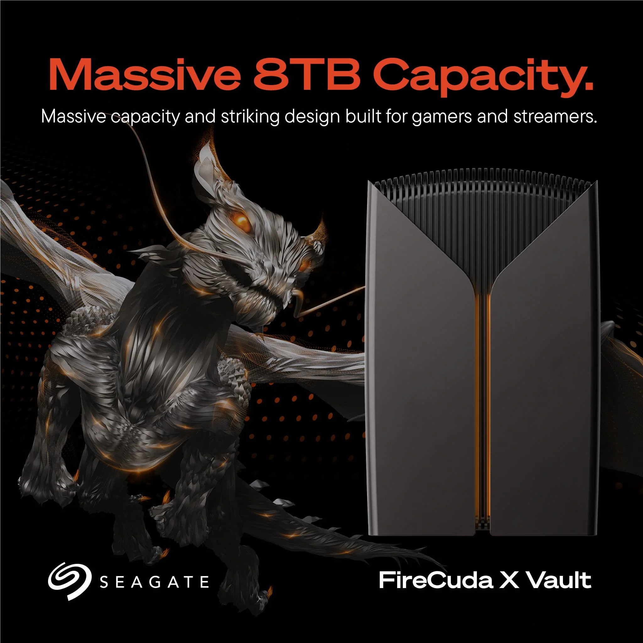 Seagate FireCuda X Vault  USB-C  External Gaming Hard Drive 20TB - Image 6