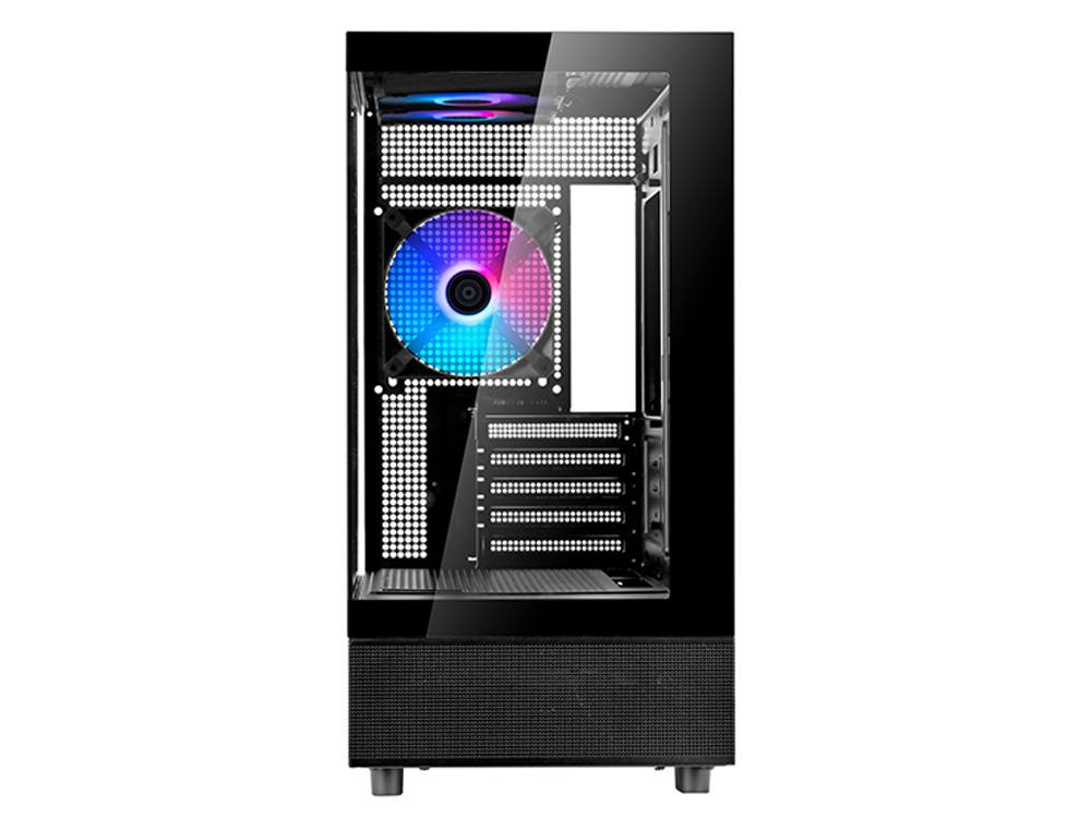 SilverStone LD04 Tempered Glass ARGB Micro-ATX Tower - Black - Image 2