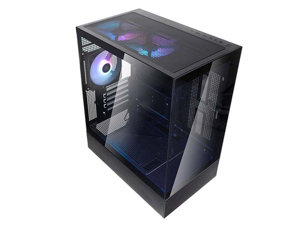 SilverStone LD04 Tempered Glass ARGB Micro-ATX Tower - Black - Image 8