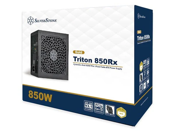 SilverStone TR850R-GF 850W 80+ Gold ATX 3.1 & PCIe 5.1 Power Supply - Black - Image 8