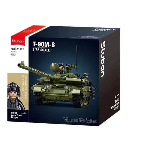 Sluban 1/35 811pc Model Bricks T90M-S MBT Tank