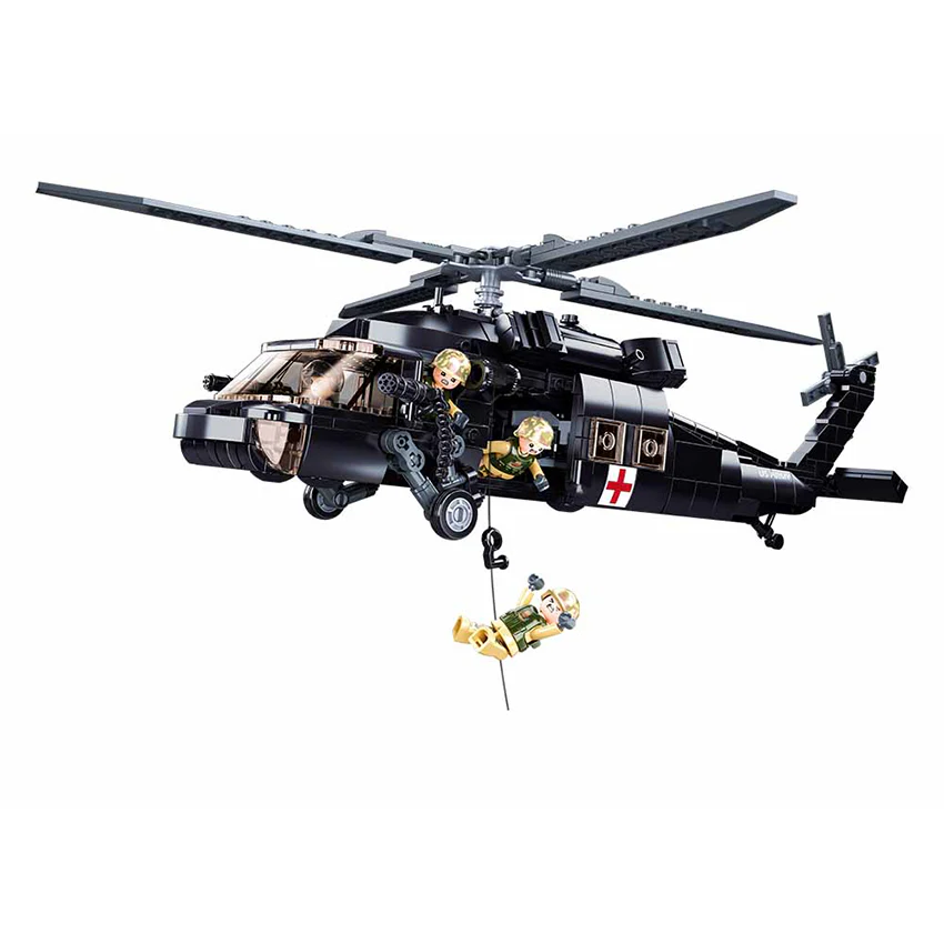 Sluban 692pcs MB Helicopter Black Hawk