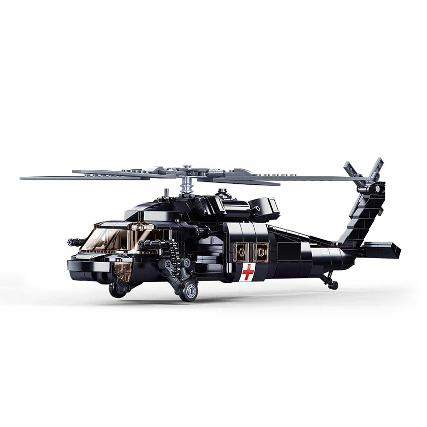 Sluban 692pcs MB Helicopter Black Hawk - Image 3