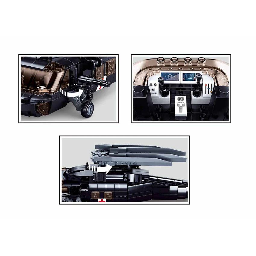 Sluban 692pcs MB Helicopter Black Hawk - Image 4