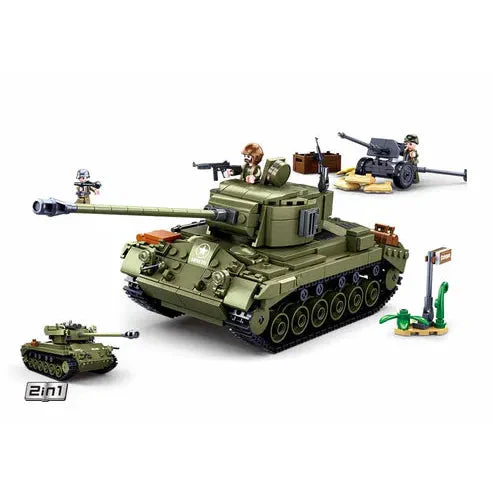Sluban 742pc WW2 M26E1 Pershing Medium Tank - Image 2