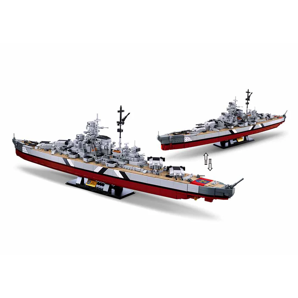 Sluban Bismarck Battleship 2-in-1 Model Bricks - Image 3