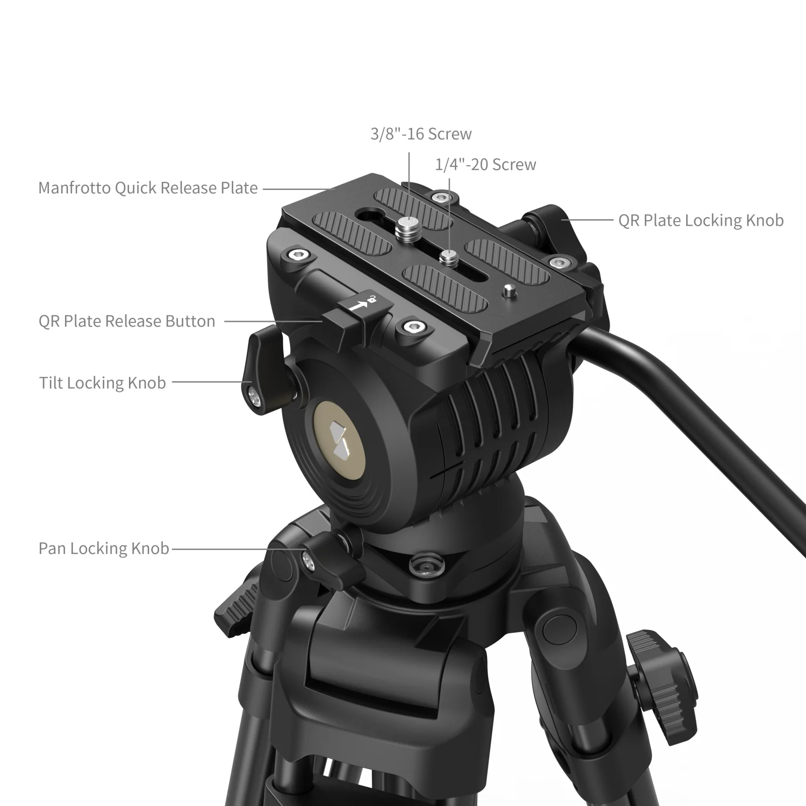 SmallRig AD14 Heavy-Duty Aluminum Alloy Tripod 5440 - Image 3