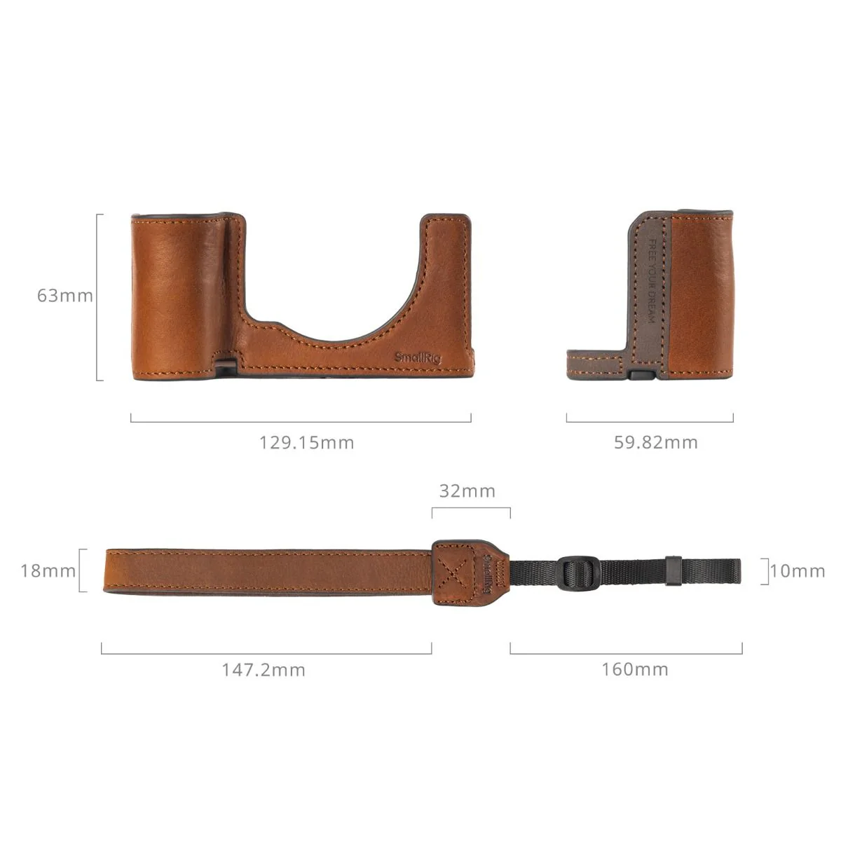 SmallRig Camera Leather Case Kit for Sony Alpha 7C II / Alpha 7CR 5015 - Image 2