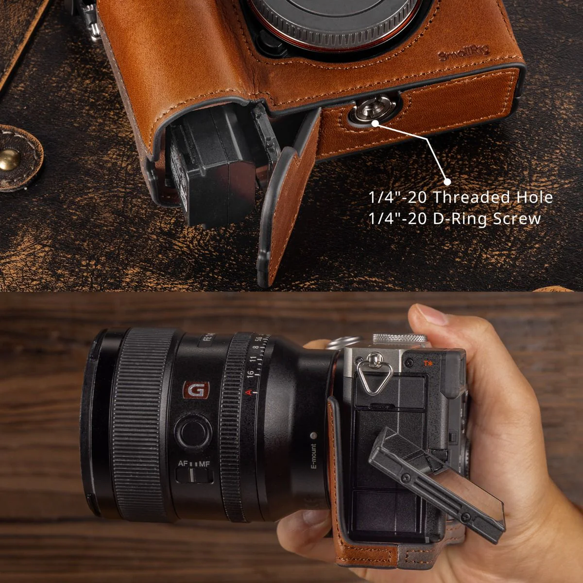 SmallRig Camera Leather Case Kit for Sony Alpha 7C II / Alpha 7CR 5015 - Image 4