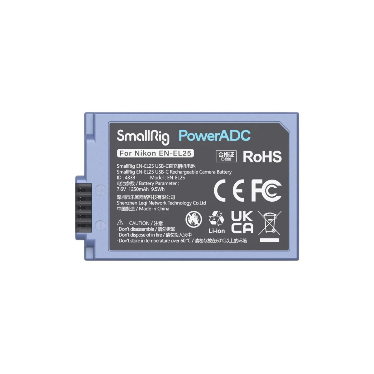 SmallRig EN-EL25 USB-C Rechargeable Camera Battery 4333 - Image 3